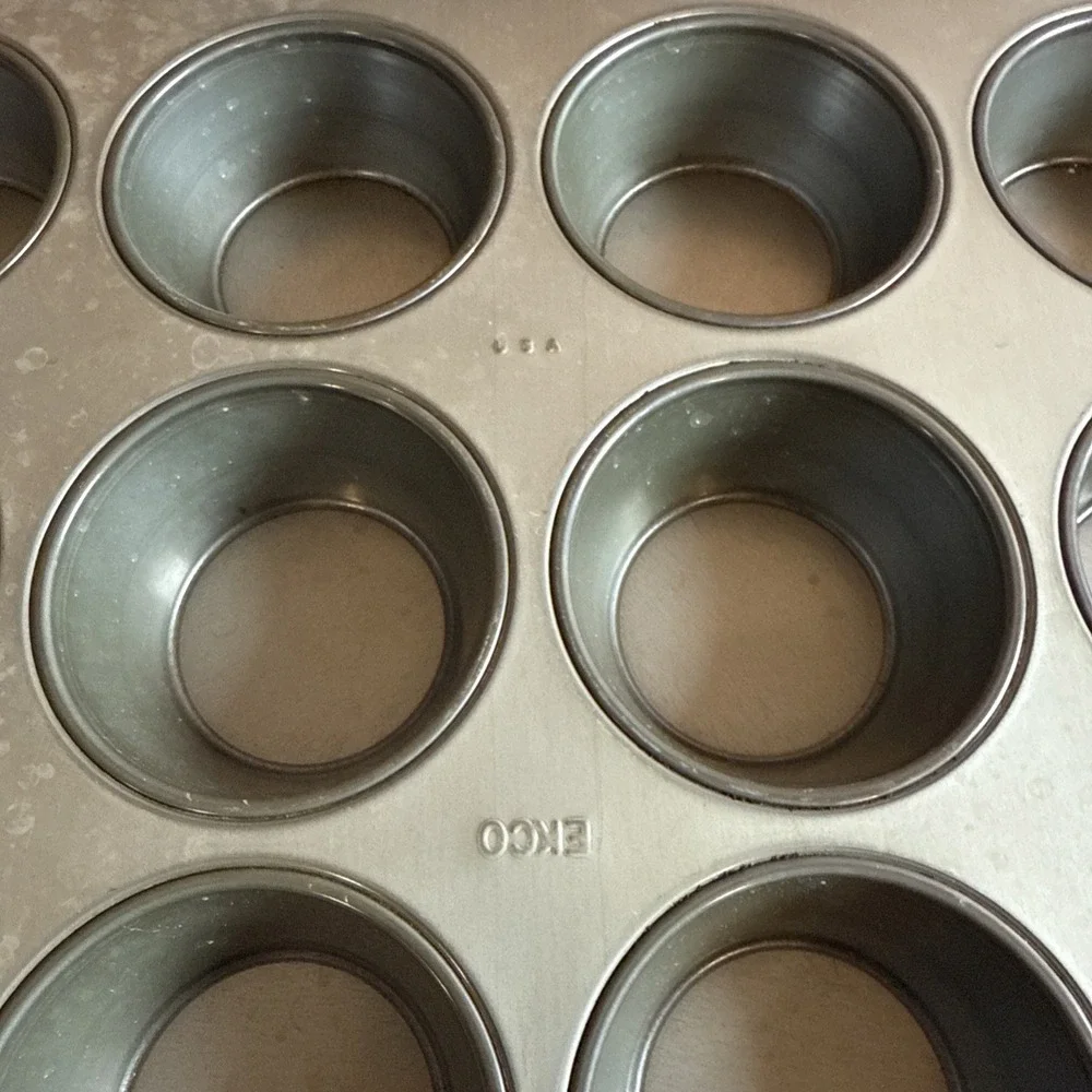 3 Muffin Cupcake Tin Pan 6 & 12‎ Hole ECKO Bake USA Made Used VNT Sears